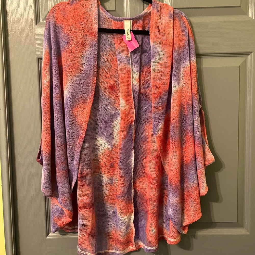 Lovely J | Size 1XL | Women’s Purple & Pink Cardigan